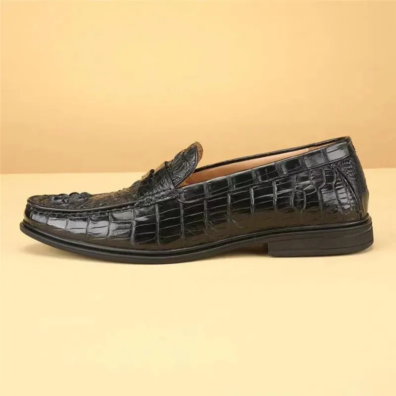 Business Casual Style Authentic Exotic Crocodile Skin Soft Sole Men's Loafers Genuine Alligator Leather Male Slip-on Dress Shoes