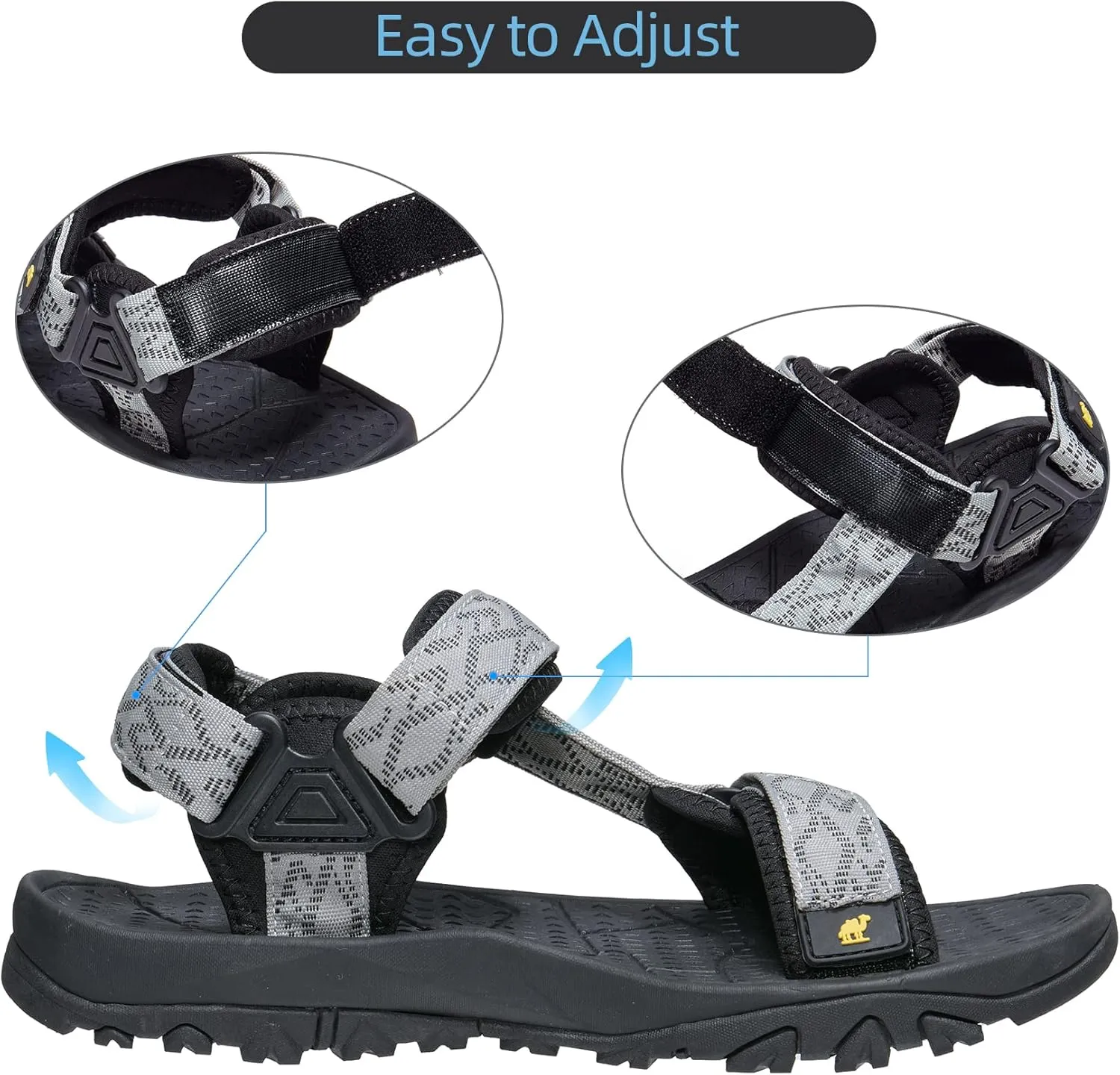 CAMELSPORTS Men’s Sandals Hiking Athletic Sandals Non-slip Water Sandals Comfortable Sport Sandals Open Toe Casual Beach Sandals