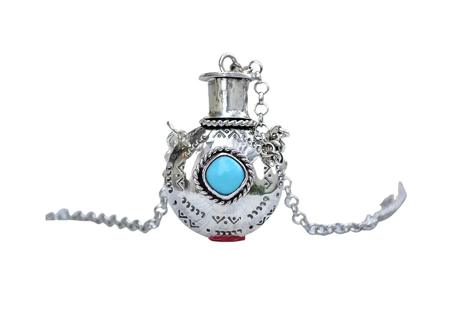 Canteen Necklace Tobacco Canteen Navajo Sterling Silver .925