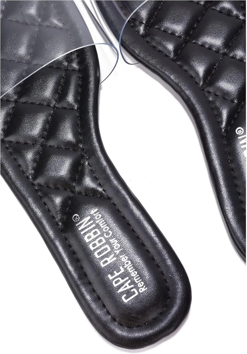 Cape Robbin Women's Transparent Slide Sandals - Slip-On Mule Shoes (Keko)