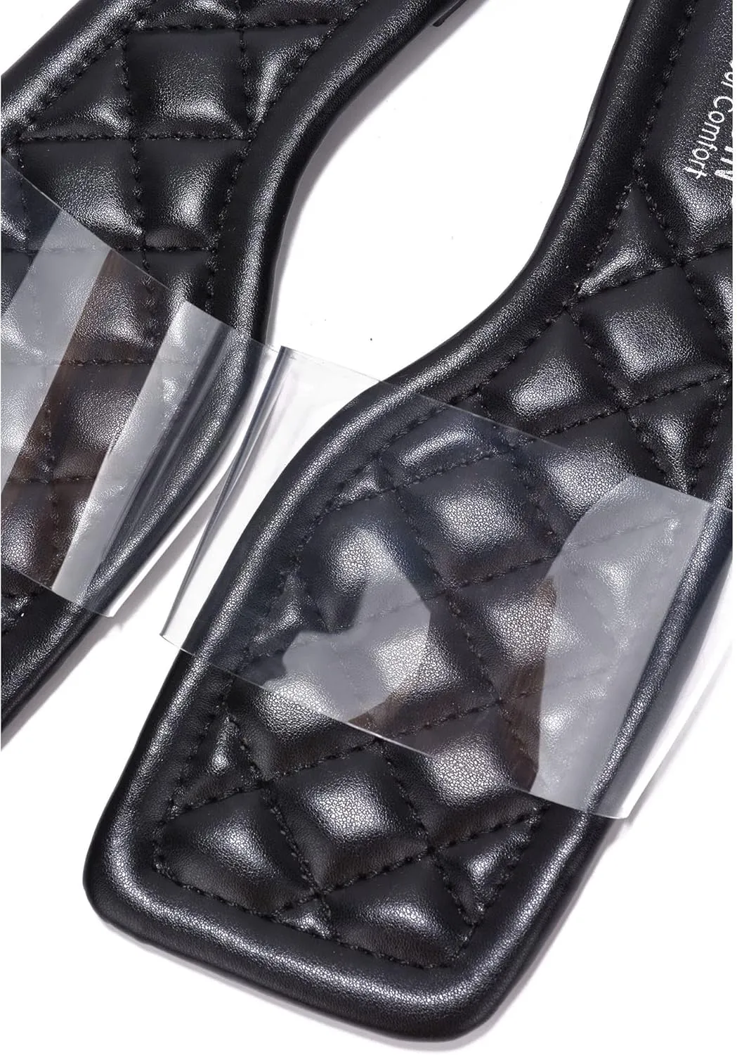 Cape Robbin Women's Transparent Slide Sandals - Slip-On Mule Shoes (Keko)