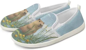 Capybara Outdoor Loafer Wedding Shoes Dress Flats Classic Leisure Walking Shoes for Women Ladies