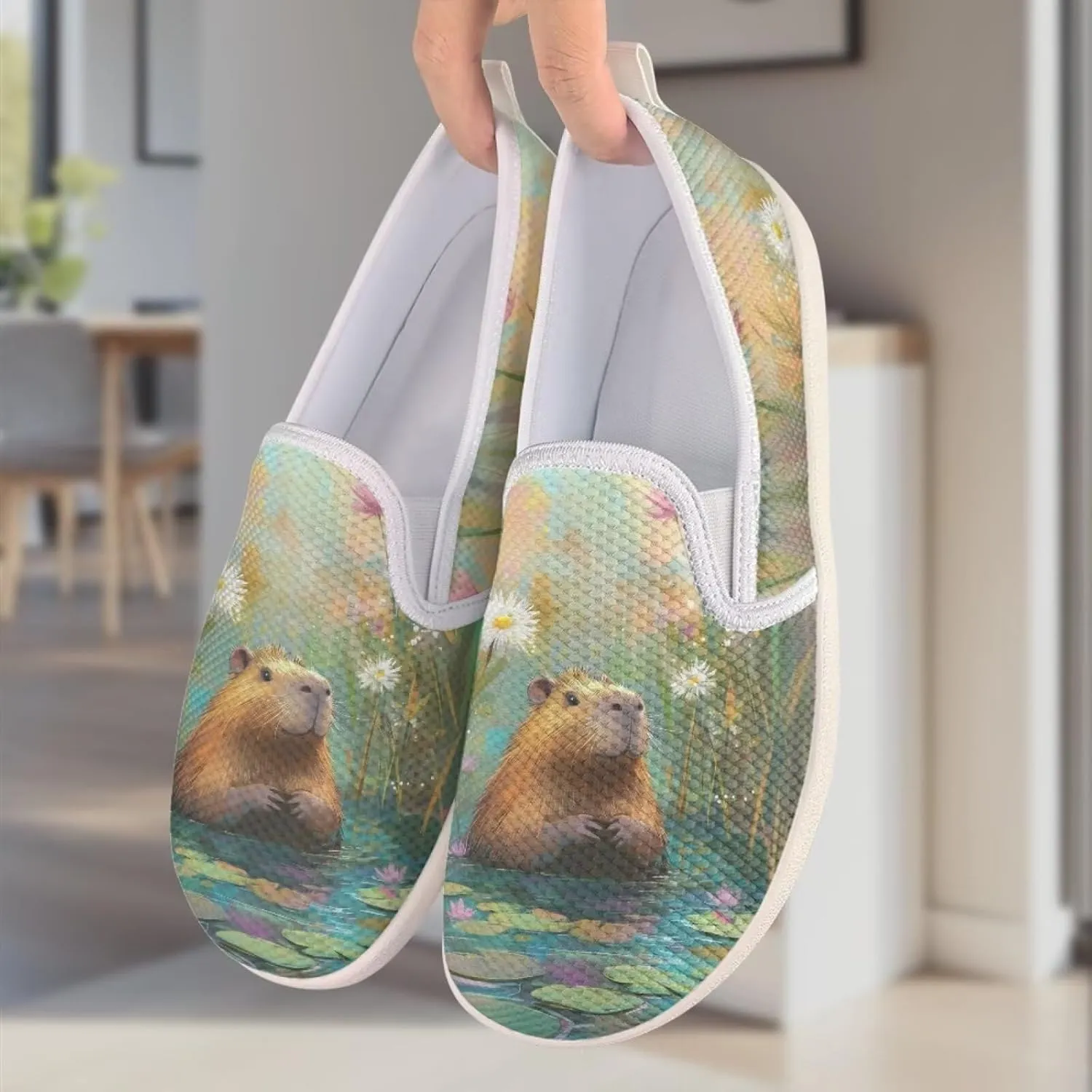 Capybara Outdoor Loafer Wedding Shoes Dress Flats Classic Leisure Walking Shoes for Women Ladies