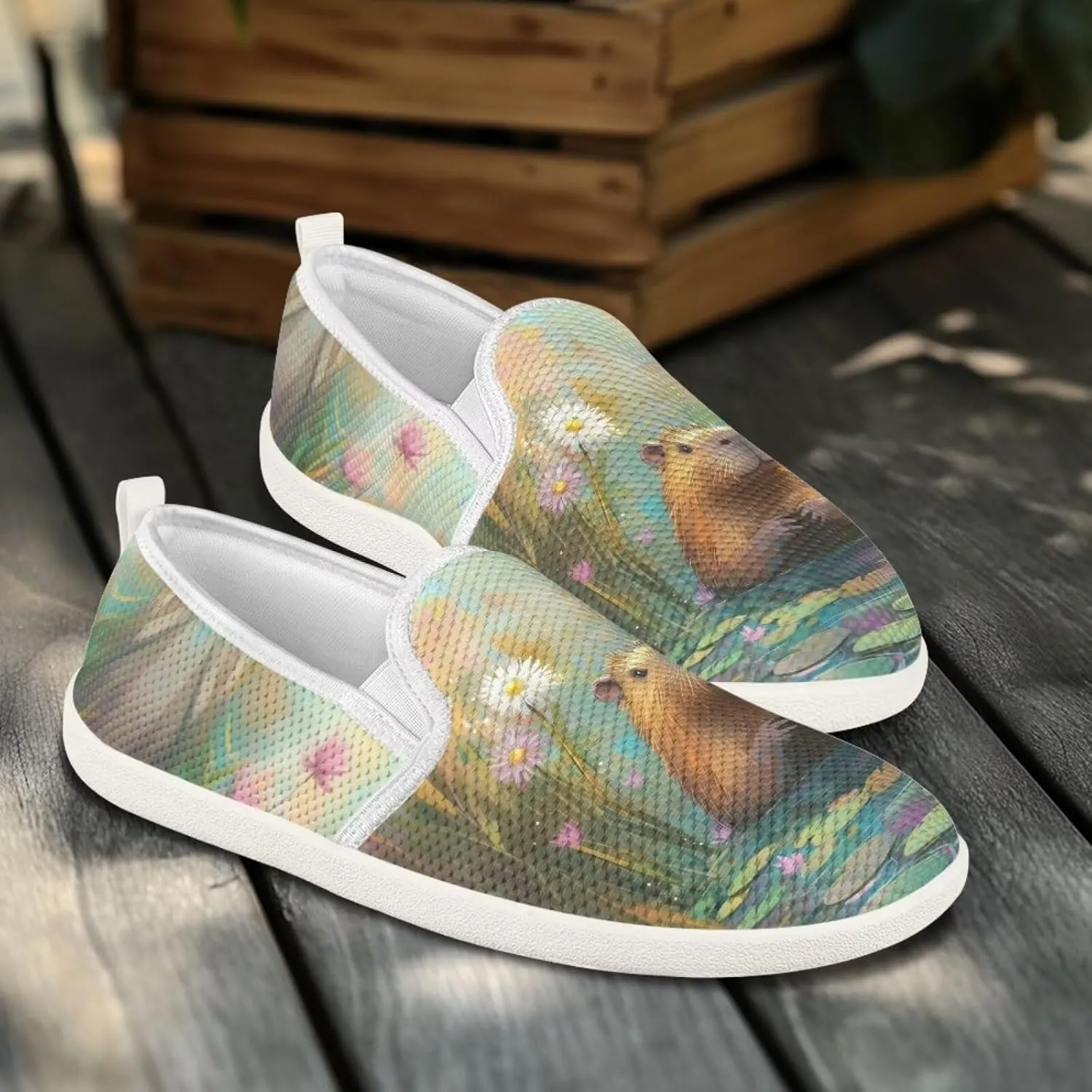 Capybara Outdoor Loafer Wedding Shoes Dress Flats Classic Leisure Walking Shoes for Women Ladies