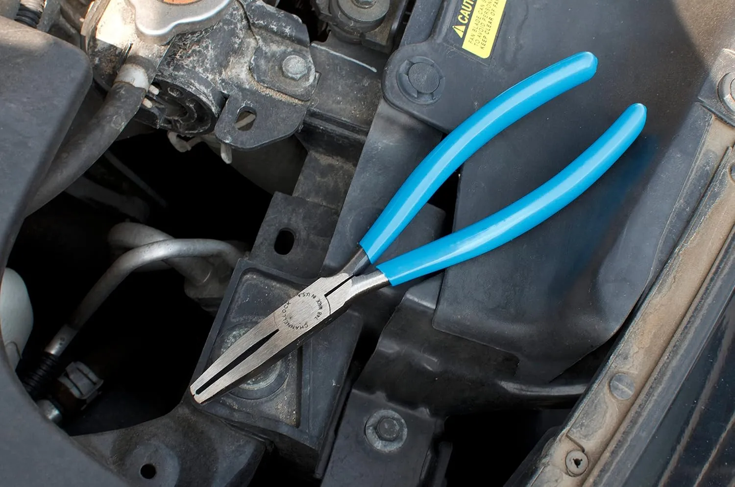 Channellock 748 8-Inch Long Reach End Cutting Pliers | Nipper End Cutter with Extra Long Flat Nose | Designed for Hard to Reach Places | Forged from High Carbon Steel | Made in the USA , Blue
