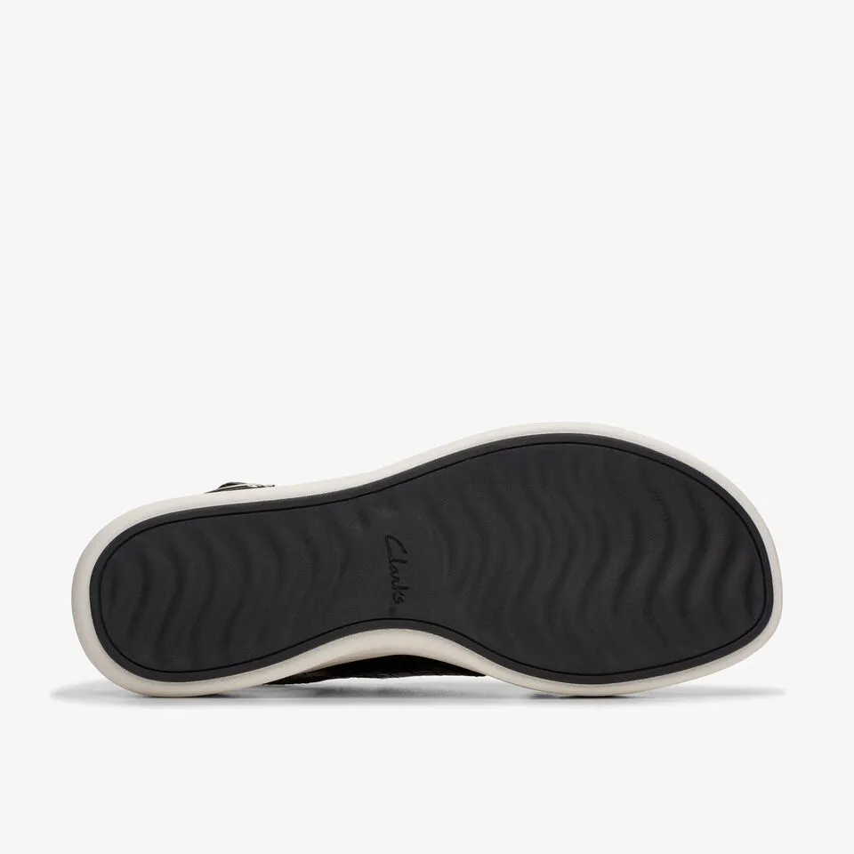 Clarks Women's Drift Sun Black Woven 26177847