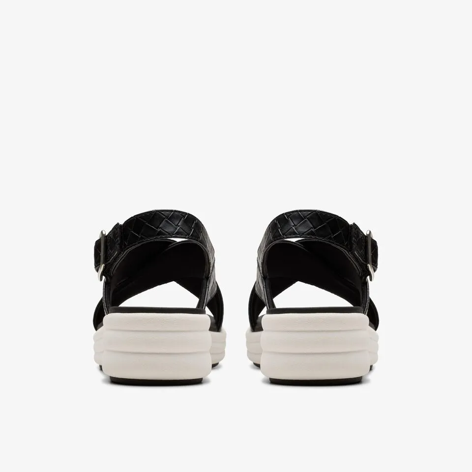 Clarks Women's Drift Sun Black Woven 26177847