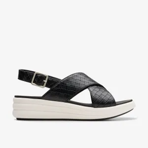 Clarks Women's Drift Sun Black Woven 26177847