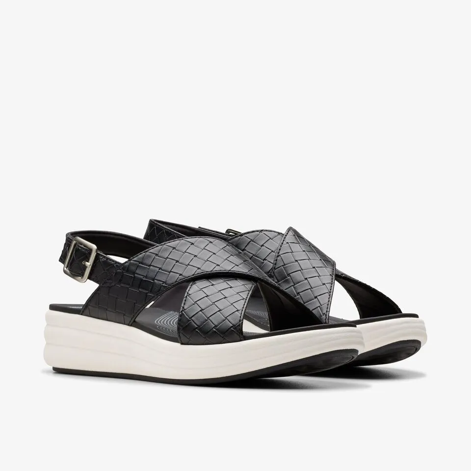 Clarks Women's Drift Sun Black Woven 26177847
