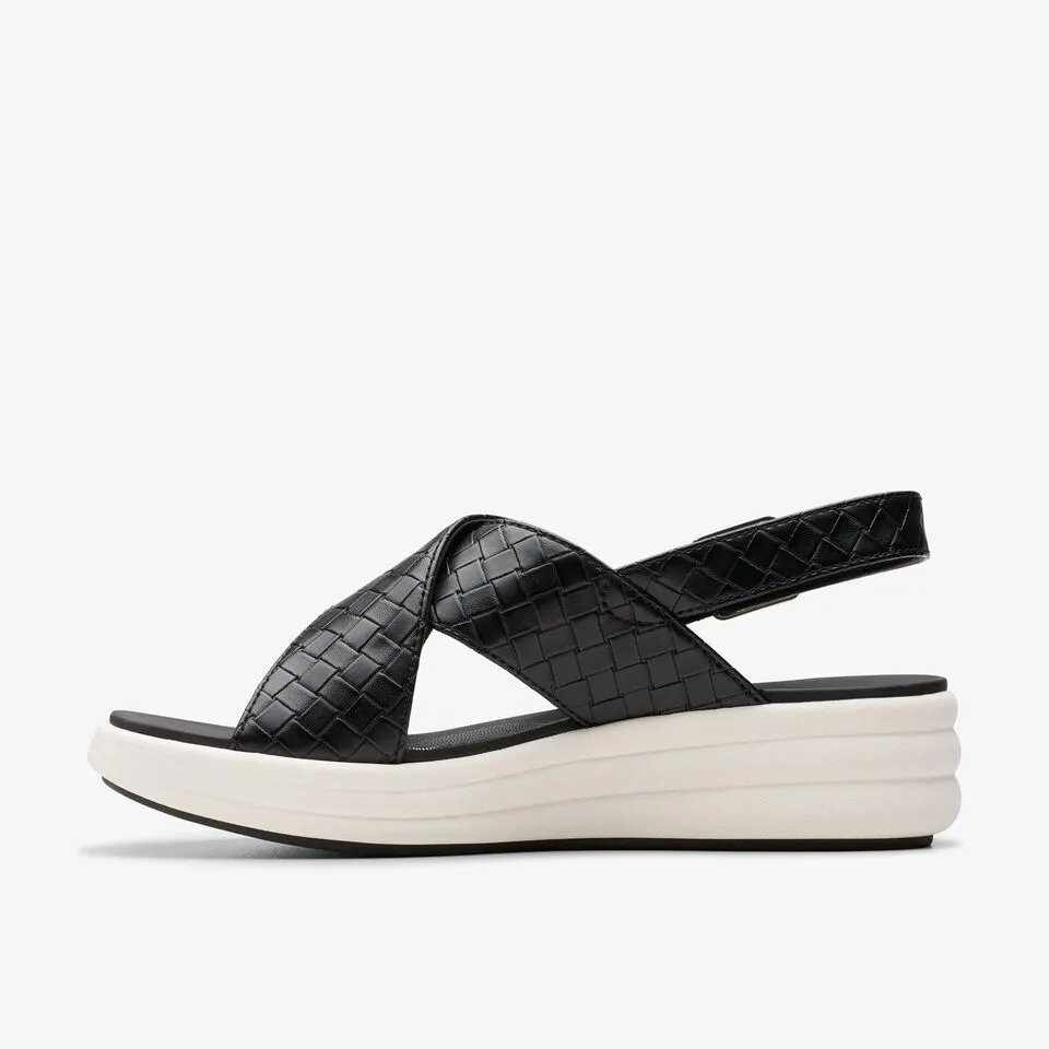 Clarks Women's Drift Sun Black Woven 26177847