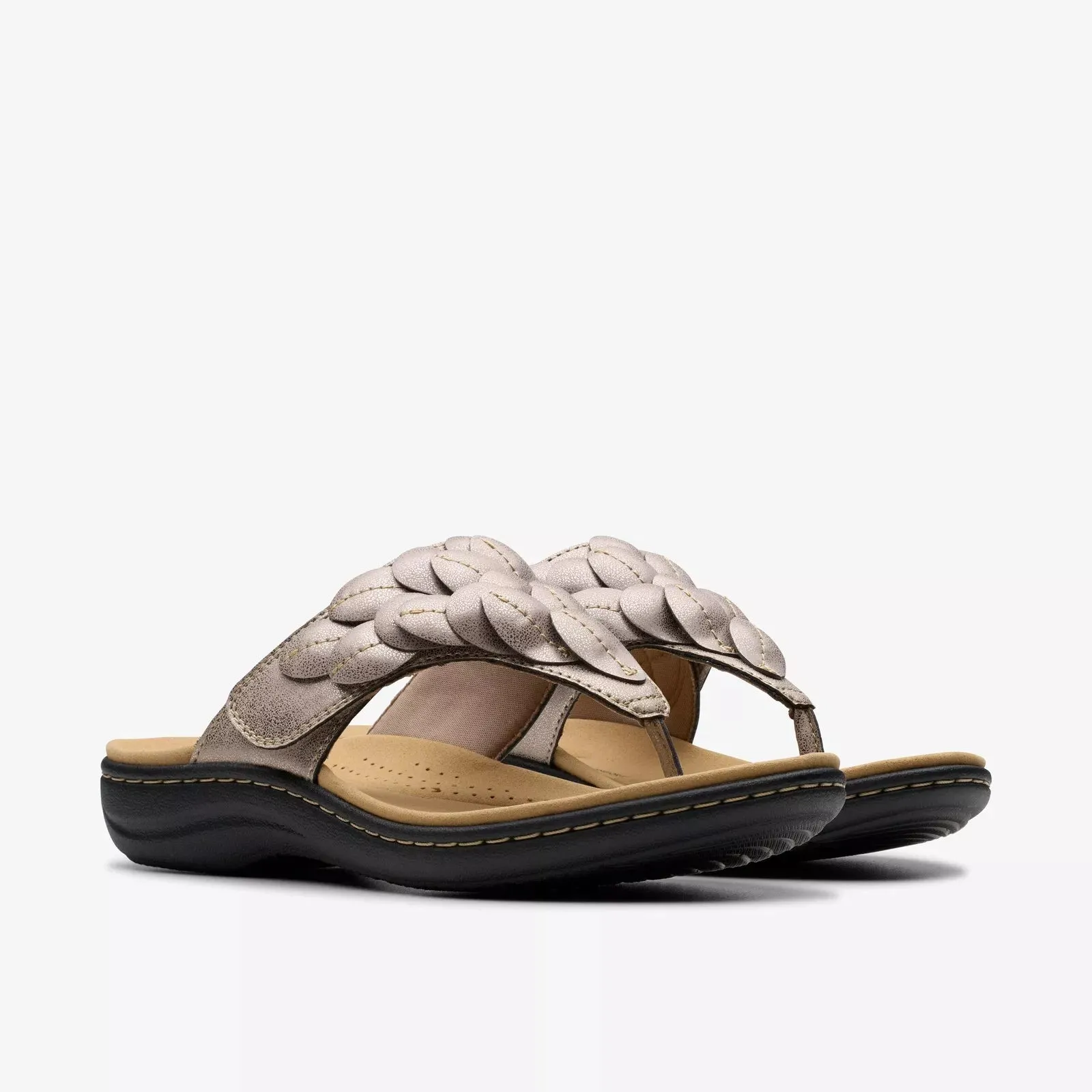 Clarks Women's Laurieann Palm Taupe Metallic 26181707