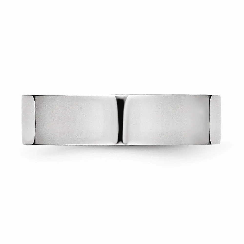 Cobalt Flat Polished 6mm Band