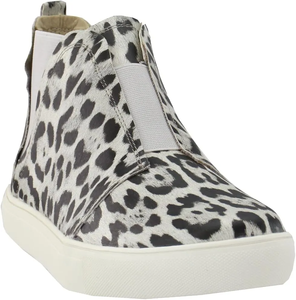 Coconuts by Matisse Womens Love Worn Cheetah High Slip On Sneakers Shoes Casual - Grey