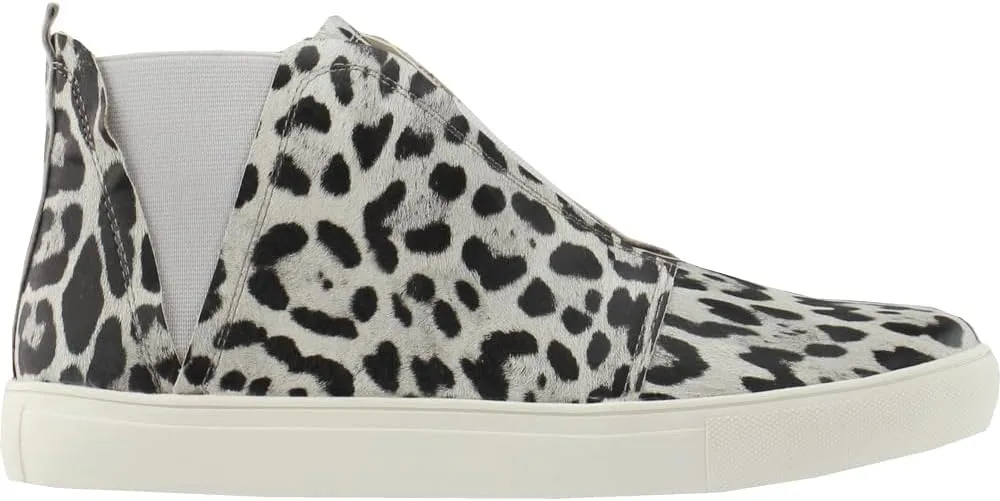 Coconuts by Matisse Womens Love Worn Cheetah High Slip On Sneakers Shoes Casual - Grey