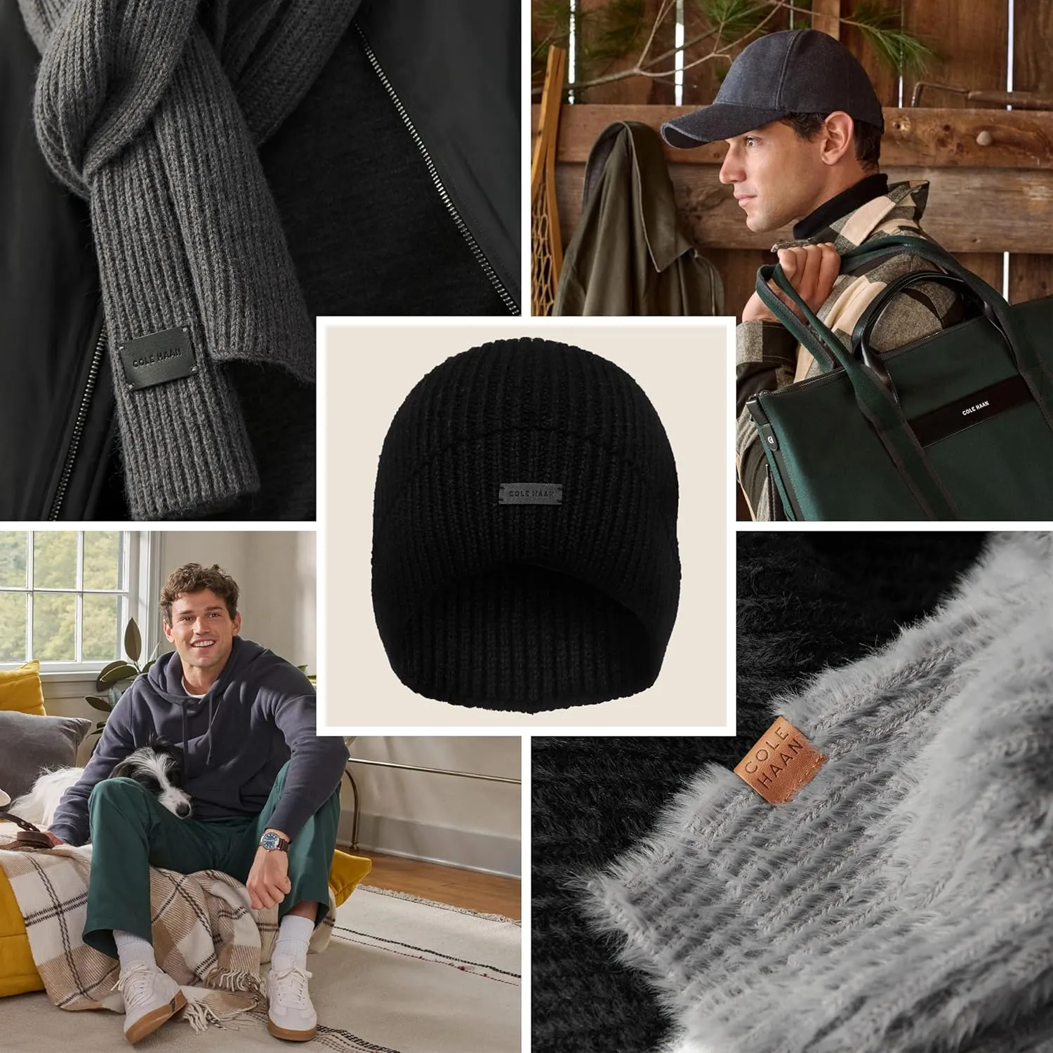 Cole Haan Knit Beanie for Men, One Size, No Cuff Design with Premium Comfort and Durable Quality for Everyday Style