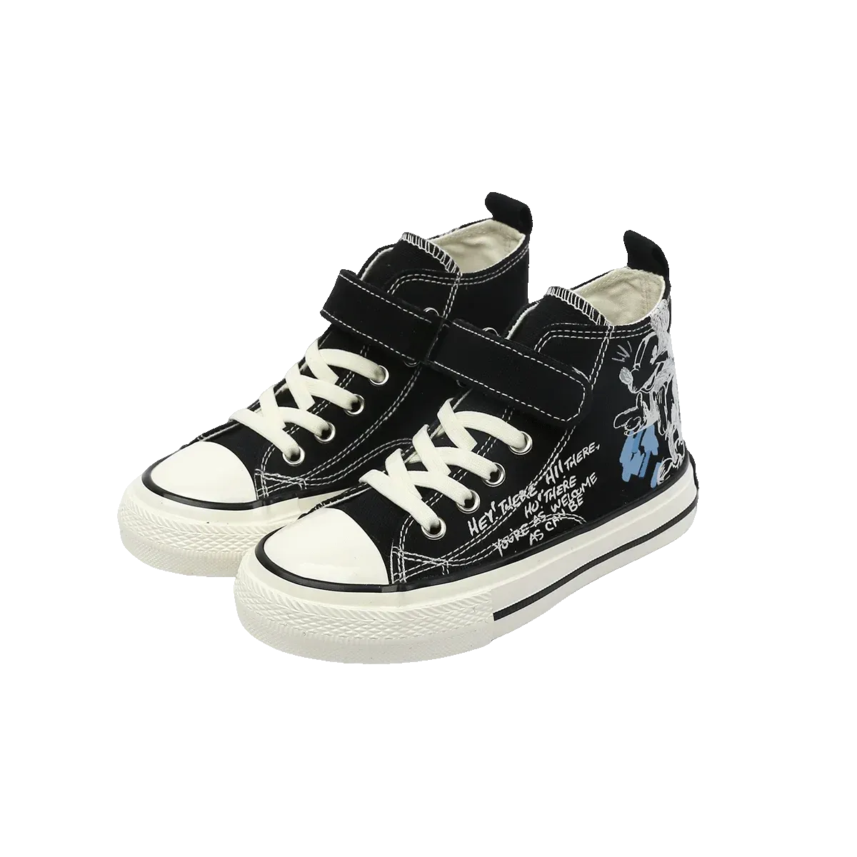 Cosplay Anime Mickey Mouse Canvas Shoes Cute Cartoon Children's Sneaker Shoes Students Ligh-top Adult White Casual Walking Shoes