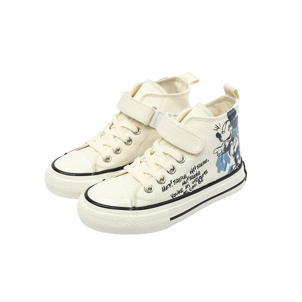 Cosplay Anime Mickey Mouse Canvas Shoes Cute Cartoon Children's Sneaker Shoes Students Ligh-top Adult White Casual Walking Shoes