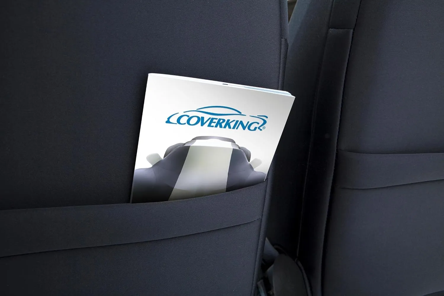 Coverking Custom Fit Front 50/50 Bucket Seat Cover for Select Toyota Tacoma Models - Neoprene (Blue with Black Sides)
