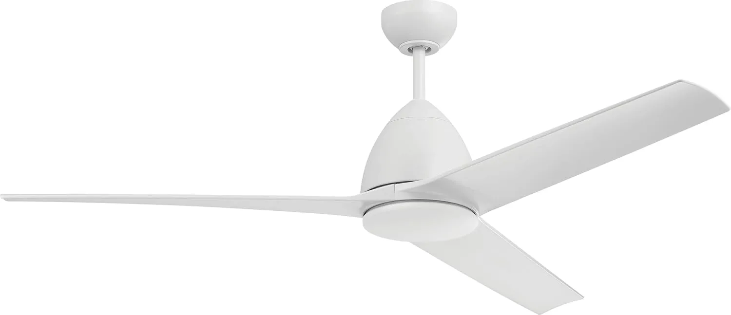 Craftmade NTO54W3 Nitro 54" Outdoor Ceiling Fan with LED Lights & Remote, White