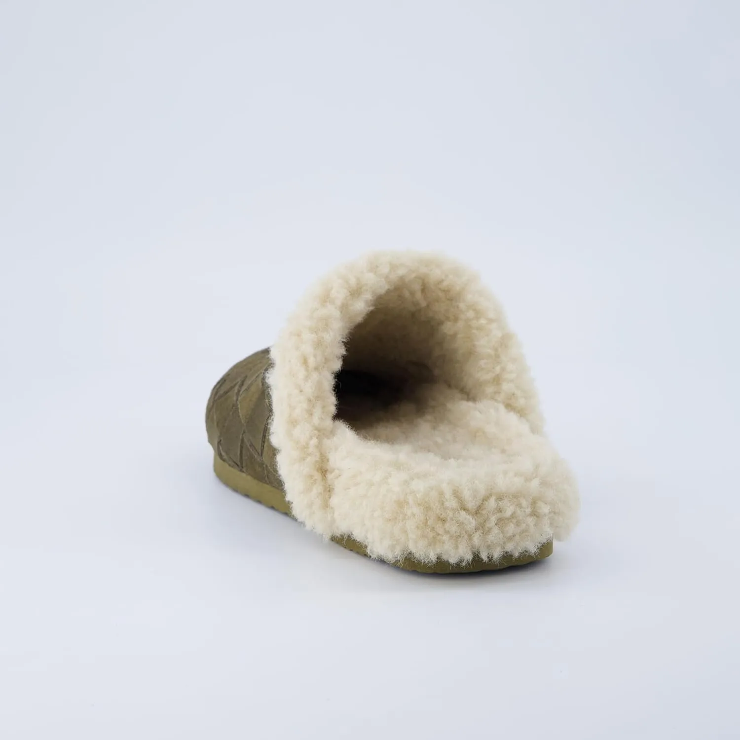 CUSHIONAIRE Cliché Genuine Suede Woven Mule Slippers for Women Indoor and Outdoor - Slip On Faux Fur Lining Women Footwear for Comfort