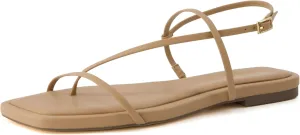CUSHIONAIRE Women's Glory strappy flat sandal  Memory Foam and Wide Widths Available