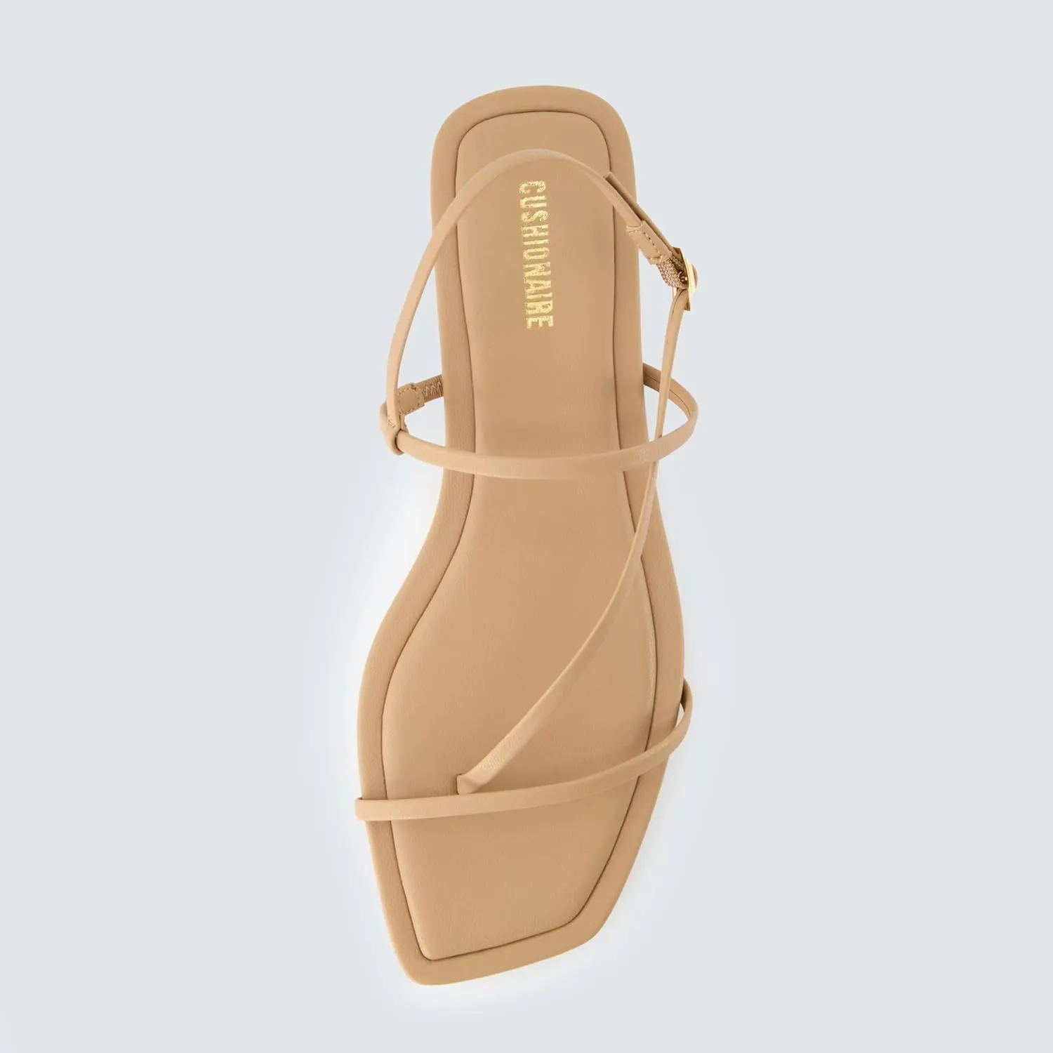 CUSHIONAIRE Women's Glory strappy flat sandal  Memory Foam and Wide Widths Available