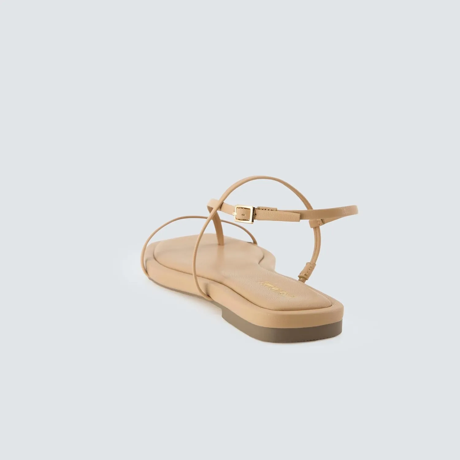 CUSHIONAIRE Women's Glory strappy flat sandal  Memory Foam and Wide Widths Available