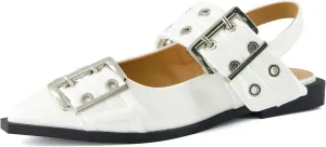 CUSHIONAIRE Women's Wander Pointy Toe Mary Jane Flat  Memory Foam, Wide Widths Available