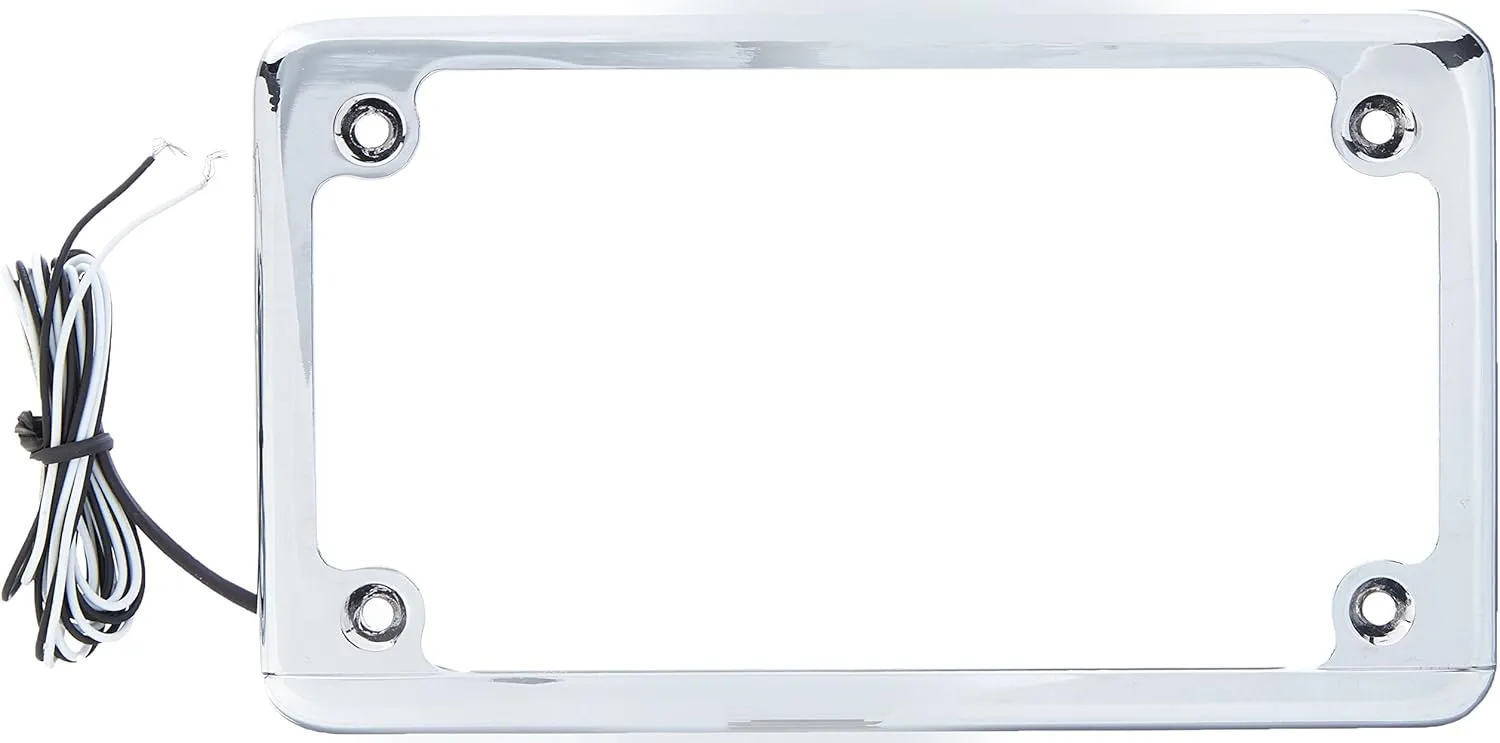 Custom Dynamics LPF-HRZ-C-LP License Plate Frame (Flat-Style Chrome)