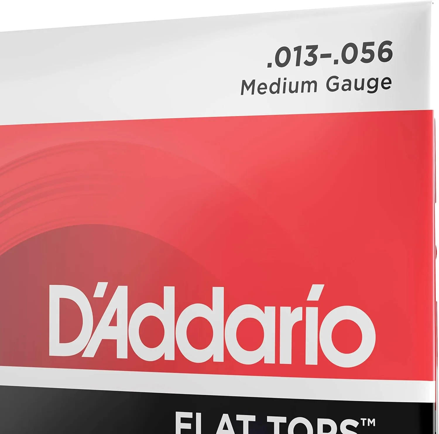 D'Addario Guitar Strings - Acoustic Guitar Strings - Flat Tops Phosphor Bronze - For 6 String Guitar - Warm, Semi-Bright Tone - EFT17 - Medium, 13-56