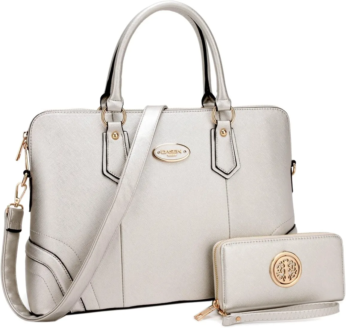 Dasein Women Two Tone Tote Colorblock Purses Handbags for Women Shoulder Work Bag