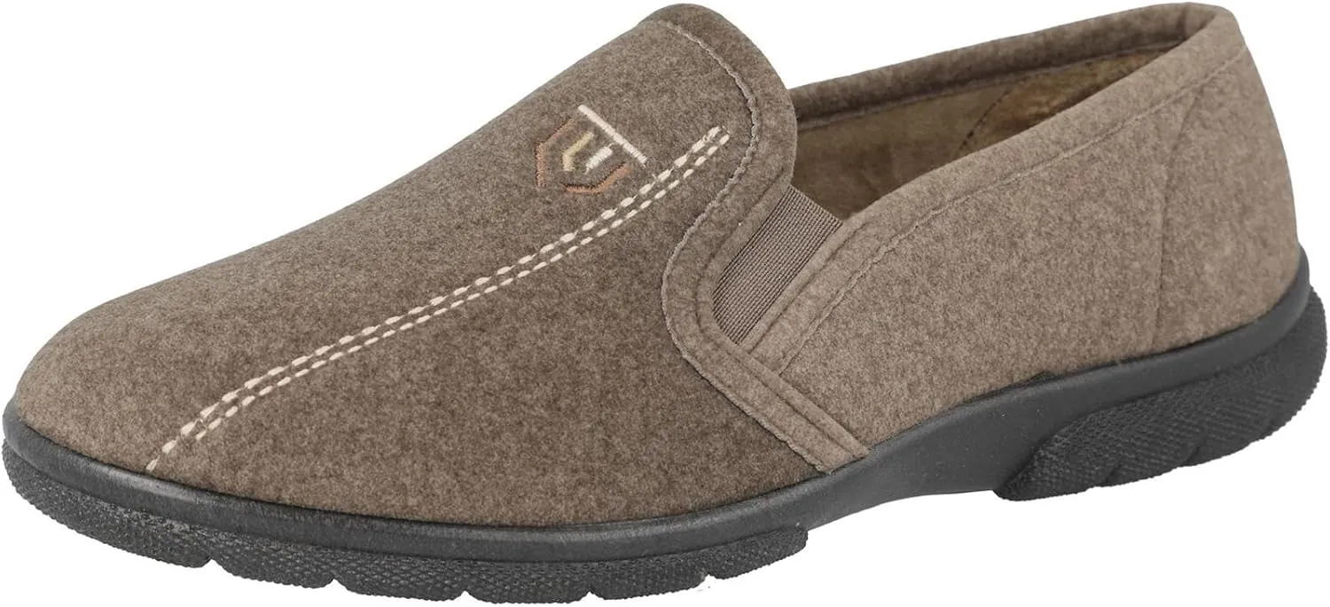 DB Shoes Men's 6V Fit Classic Loafer Shoes in Taupe, Sizes 6 to 12