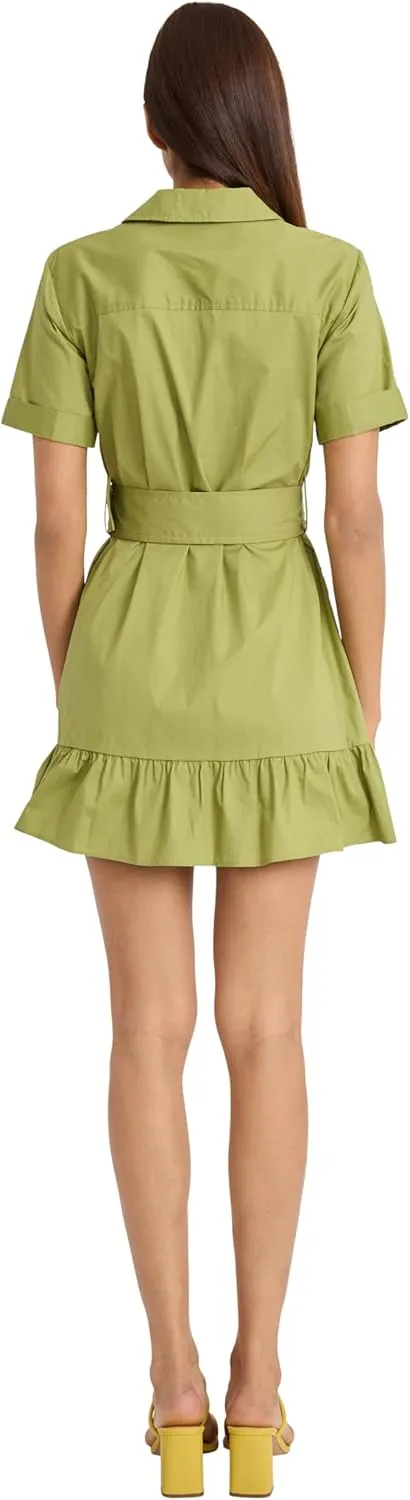 Donna Morgan Short-Sleeved Belted Shirt Perfect as a Summer, Beach, Or Casual, Vacation Dresses for Women