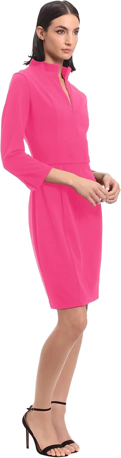 Donna Morgan Women's Notch Neck Sleek Sheath Dress Office Workwear