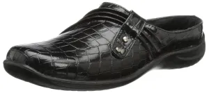 Easy Street Women's Holly Mule,Black Patent Croco,5 M US