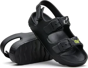 EasyStar Boys and Girls Lightweight Dual-Adjustable Sandal Buckles With Hook and Loop Heel Closure