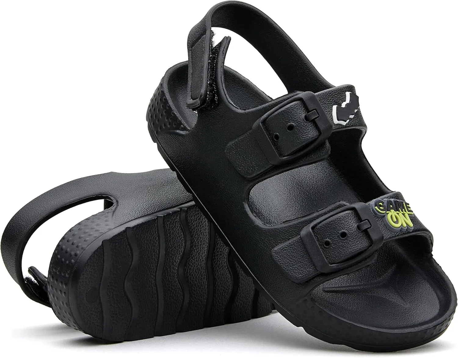 EasyStar Boys and Girls Lightweight Dual-Adjustable Sandal Buckles With Hook and Loop Heel Closure