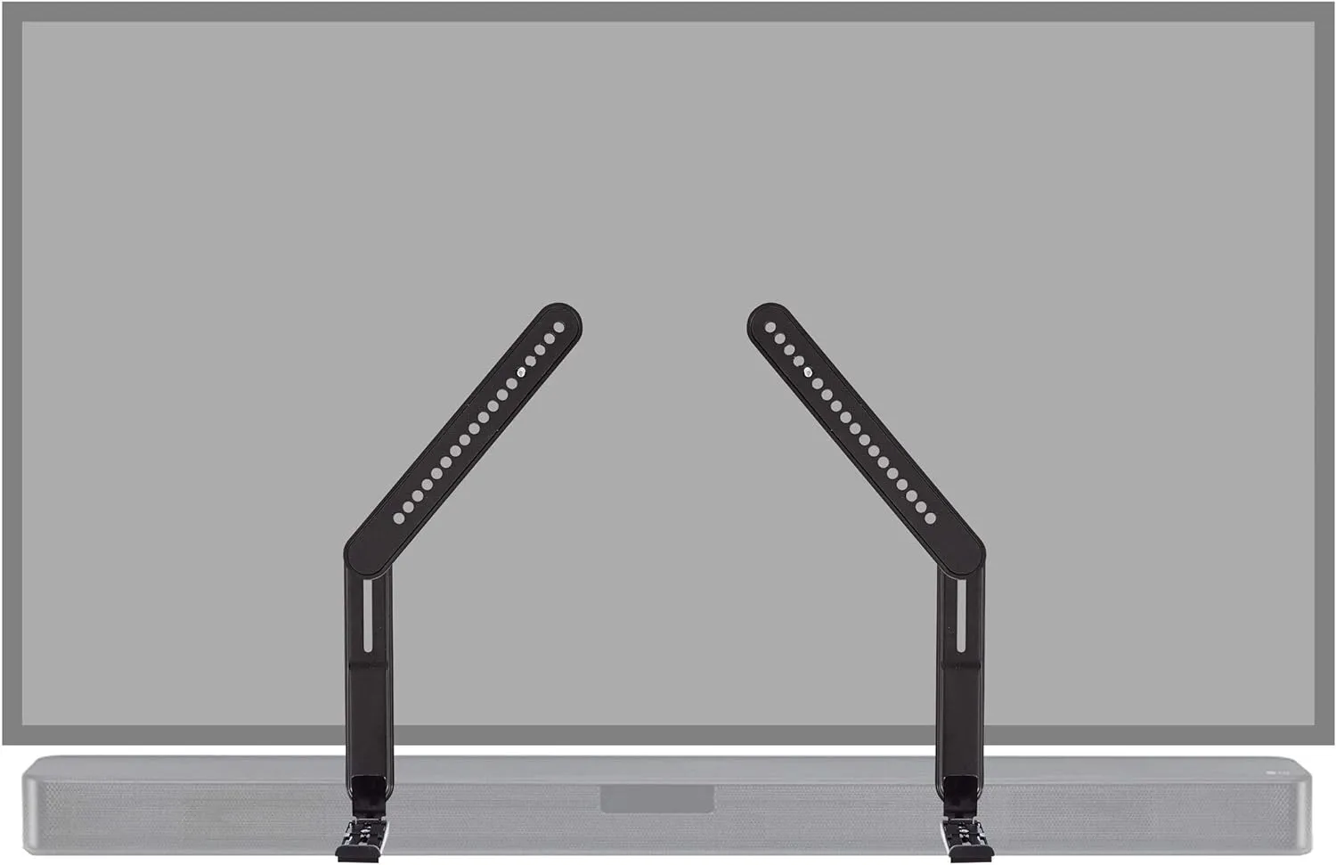 ECHOGEAR Sound Bar Mounting Bracket for Under TV - Adjustable Height & Depth for Max Compatibility Between TV & Soundbar - Dolby Atmos Compatible & Works with LG, Vizio, Bose & More
