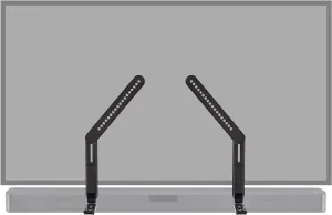 ECHOGEAR Sound Bar Mounting Bracket for Under TV - Adjustable Height & Depth for Max Compatibility Between TV & Soundbar - Dolby Atmos Compatible & Works with LG, Vizio, Bose & More