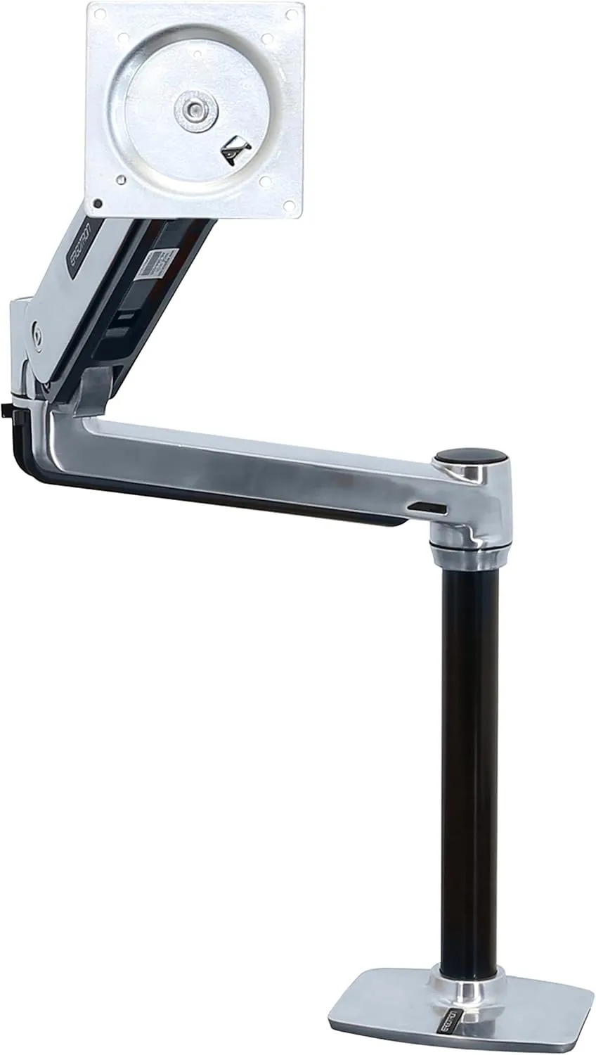 Ergotron – LX HD Sit-Stand Single Monitor Arm, VESA Desk Mount – for Monitors Up to 49 Inches, 14 to 30 lbs – Polished Aluminum