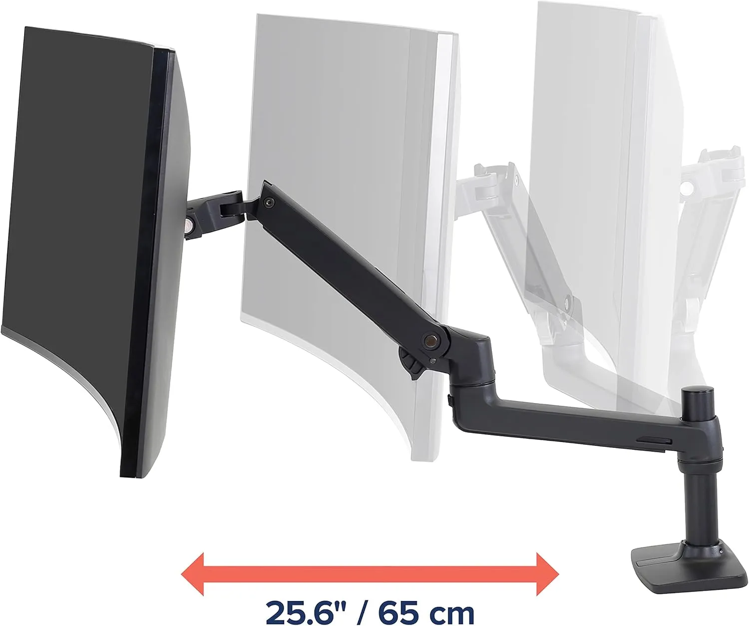 Ergotron – LX Monitor Arm, Single Monitor Desk Mount – fits Flat Curved Ultrawide Computer Monitors up to 34 Inches, 7 to 25 lbs, VESA 75x75mm or 100x100mm – Matte Black