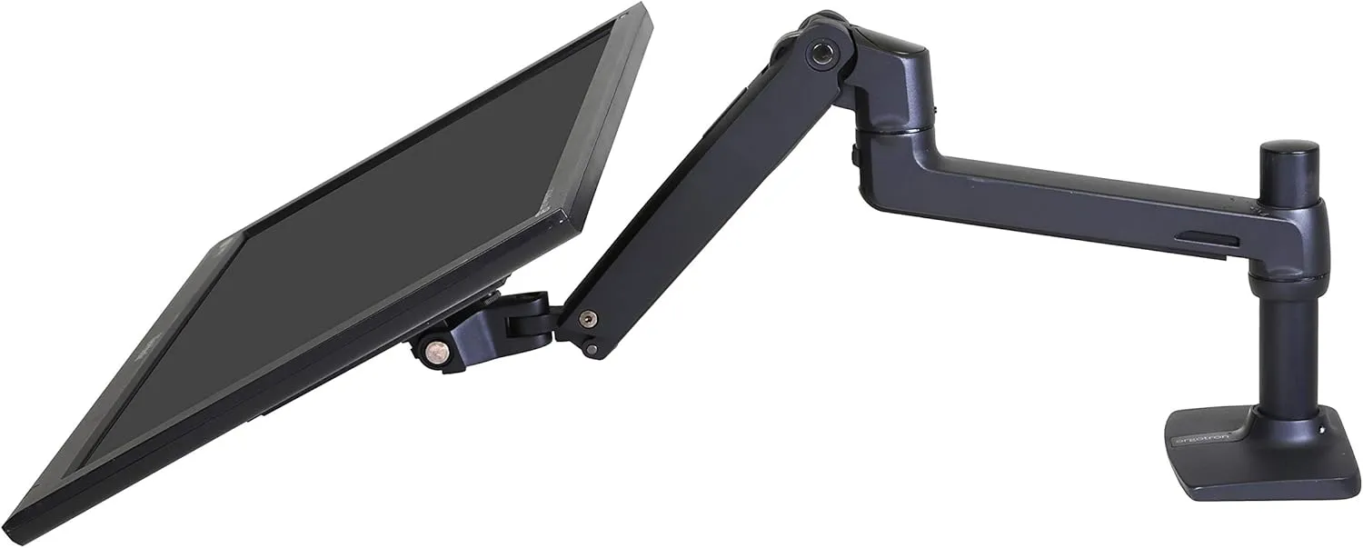 Ergotron – LX Monitor Arm, Single Monitor Desk Mount – fits Flat Curved Ultrawide Computer Monitors up to 34 Inches, 7 to 25 lbs, VESA 75x75mm or 100x100mm – Matte Black