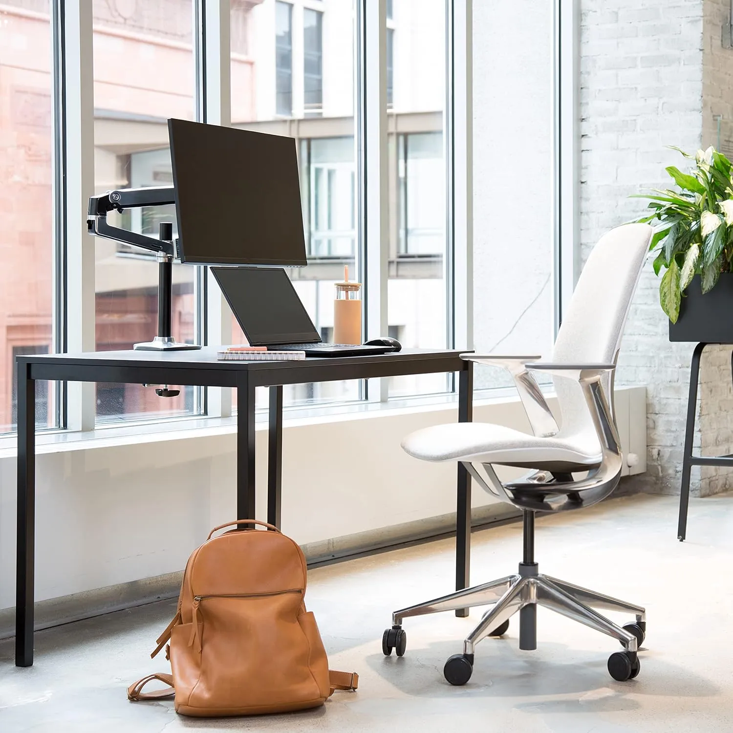 Ergotron – LX Monitor Arm, Single Monitor Desk Mount – fits Flat Curved Ultrawide Computer Monitors up to 34 Inches, 7 to 25 lbs, VESA 75x75mm or 100x100mm – Tall Pole, Polished Aluminum