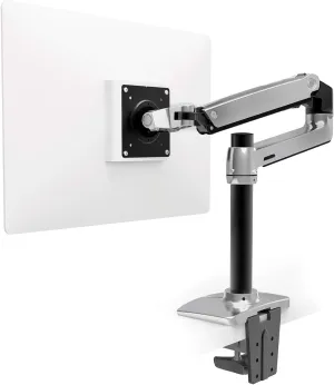Ergotron – LX Monitor Arm, Single Monitor Desk Mount – fits Flat Curved Ultrawide Computer Monitors up to 34 Inches, 7 to 25 lbs, VESA 75x75mm or 100x100mm – Tall Pole, Polished Aluminum