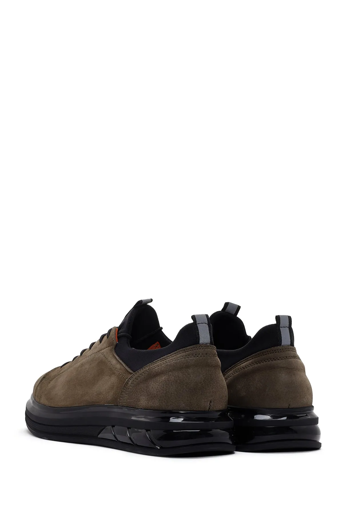 Erkek Haki Nubuk Deri Casual Sneaker