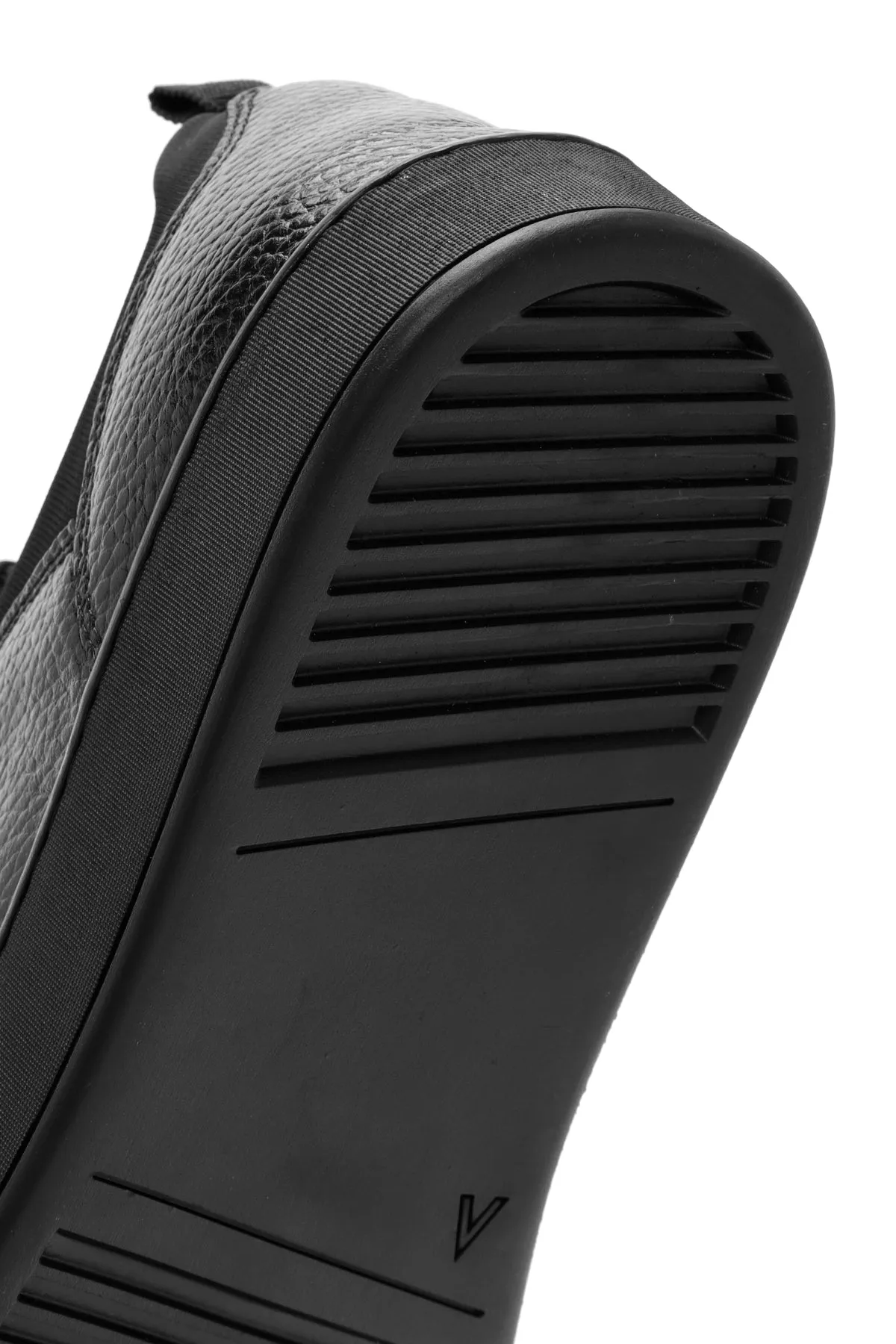 Erkek Siyah Bağcıklı Deri Sneaker