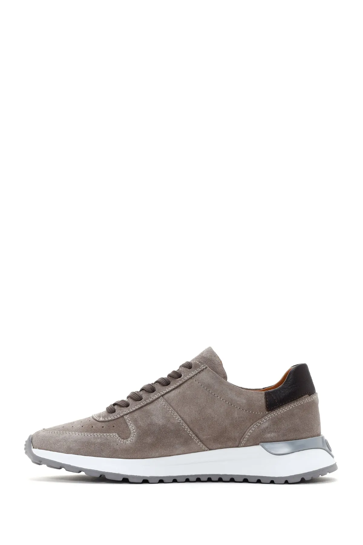Erkek Vizon Deri Casual Sneaker