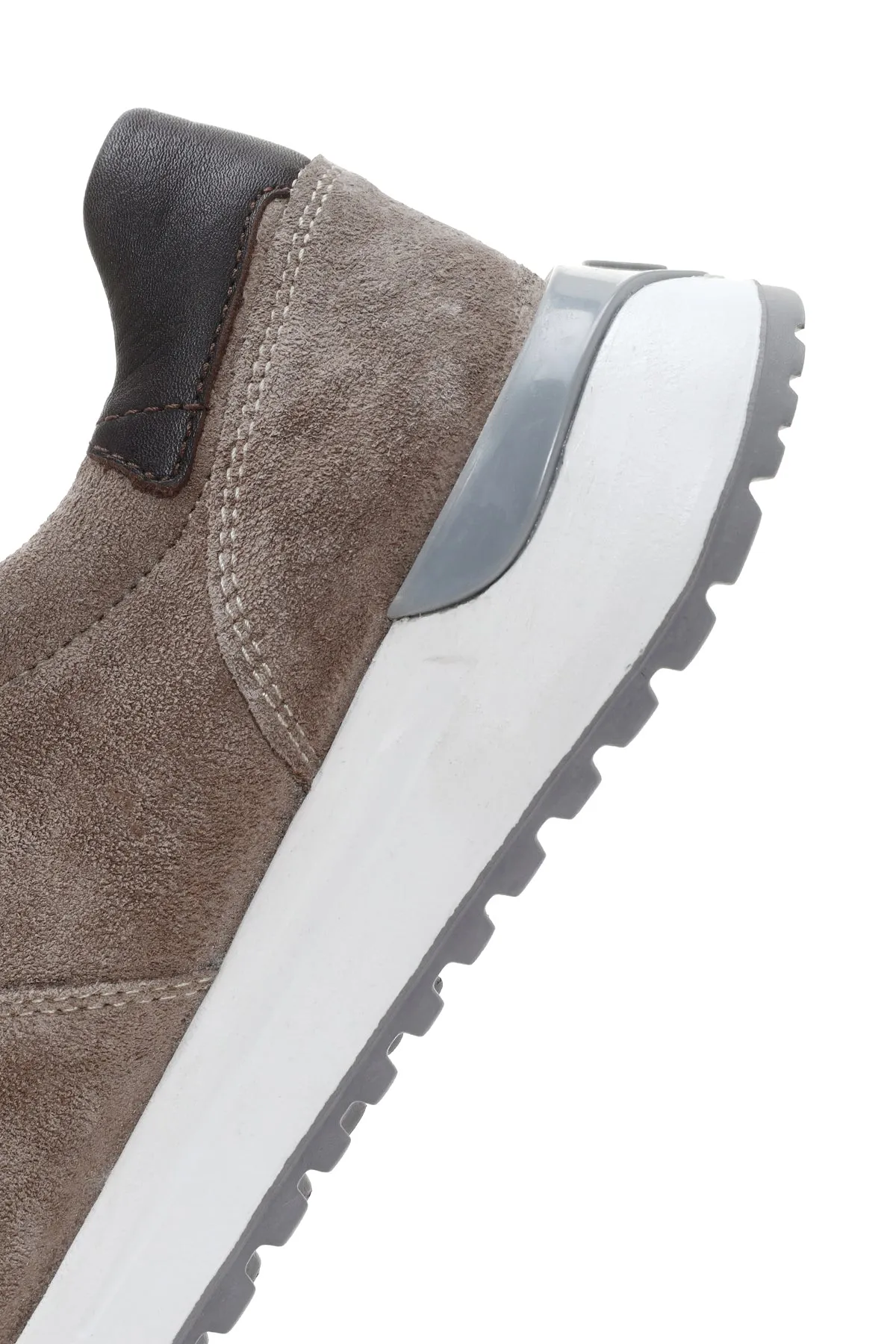 Erkek Vizon Deri Casual Sneaker