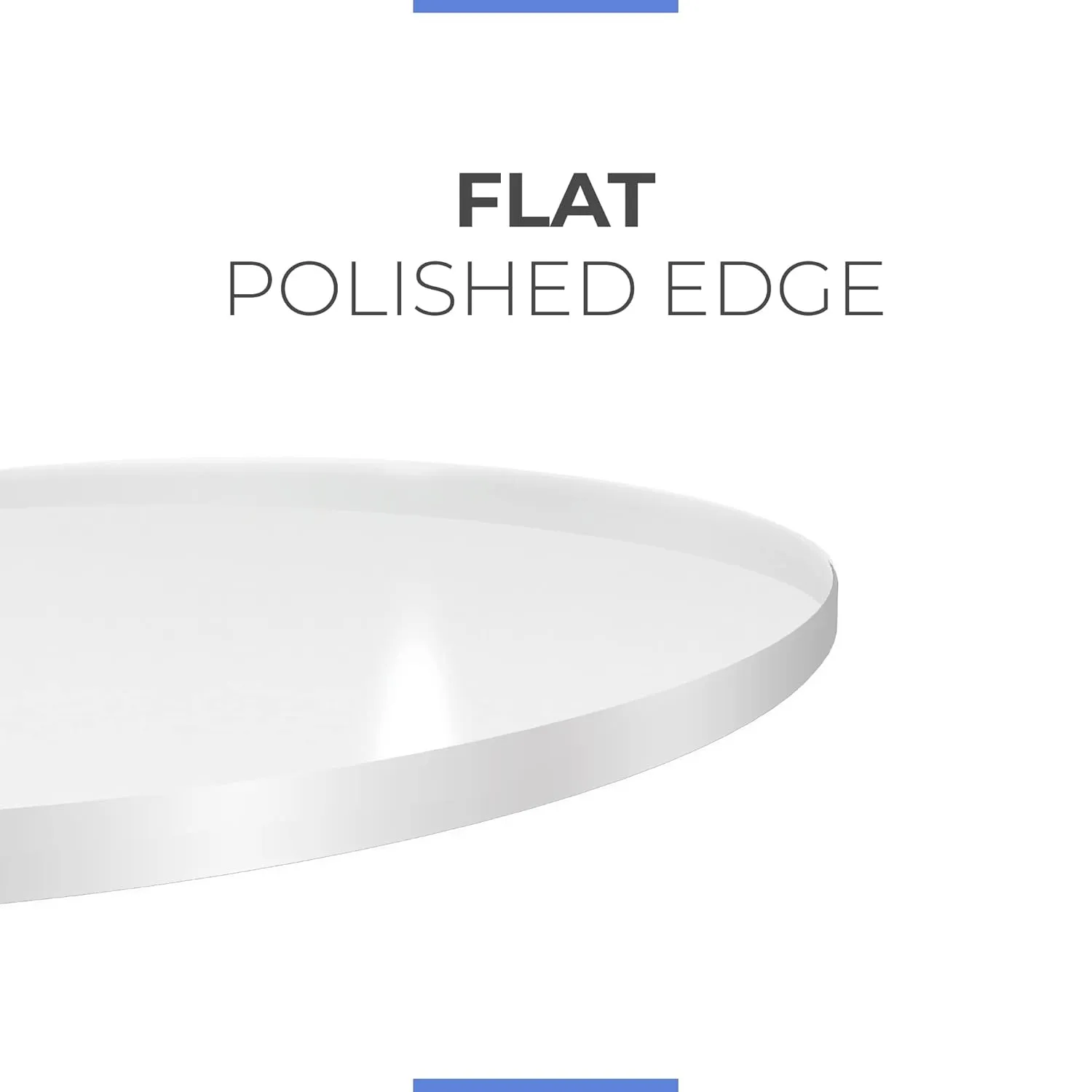 Fab Glass and Mirror Plexiglass Sheet, 8 Inch Diameter 1/4" Clear Round Acrylic Sheet, Pack of 2 Cake Disc, Flat Edge Plexiglass Table Top, Lucite Circle Round Disc