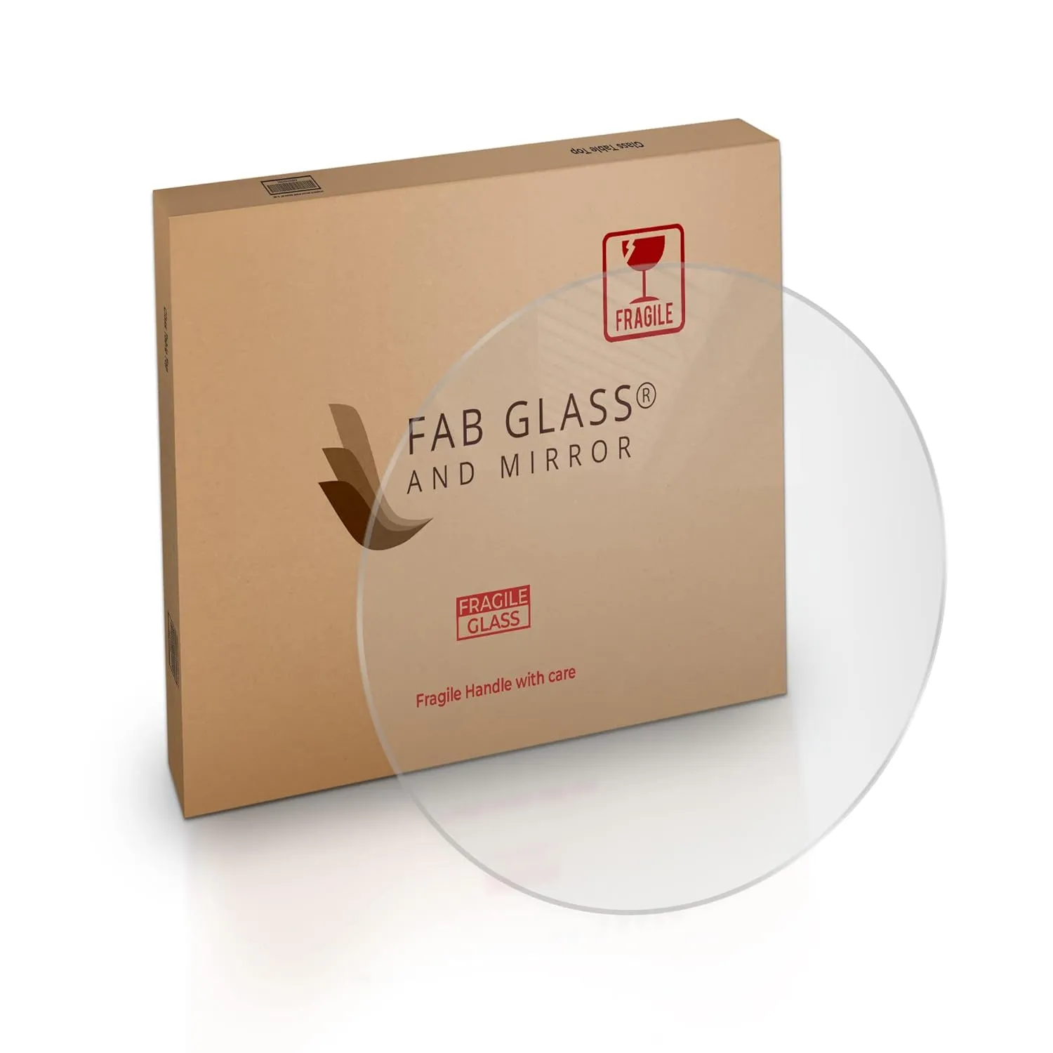 Fab Glass and Mirror Plexiglass Sheet, 8 Inch Diameter 1/4" Clear Round Acrylic Sheet, Pack of 2 Cake Disc, Flat Edge Plexiglass Table Top, Lucite Circle Round Disc